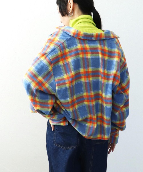 Three Four Time（ｽﾘｰﾌｫｰﾀｲﾑ）の「マドラスチェック柄シャツ（シャツ/ブラウス・レディース・ブルー系その他/ピンク系その他・FREE）」の5枚目の写真