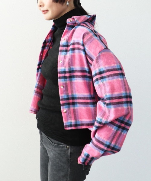 Three Four Time（ｽﾘｰﾌｫｰﾀｲﾑ）の「マドラスチェック柄シャツ（シャツ/ブラウス・レディース・ブルー系その他/ピンク系その他・FREE）」の7枚目の写真