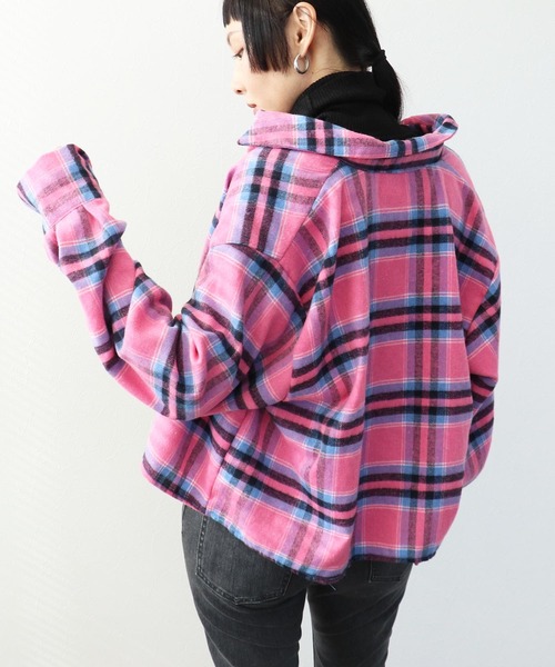 Three Four Time（ｽﾘｰﾌｫｰﾀｲﾑ）の「マドラスチェック柄シャツ（シャツ/ブラウス・レディース・ブルー系その他/ピンク系その他・FREE）」の8枚目の写真