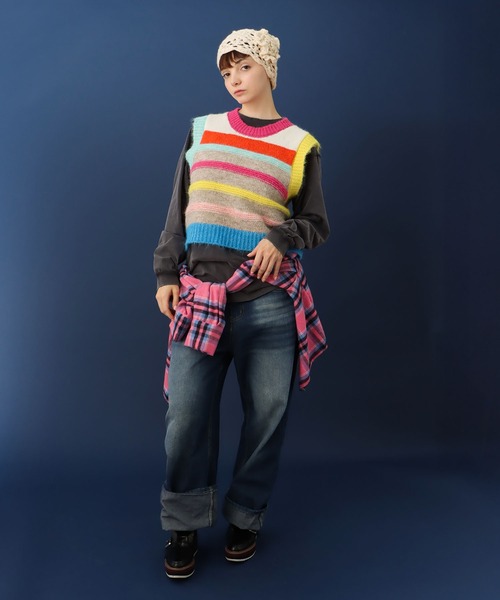 Three Four Time（ｽﾘｰﾌｫｰﾀｲﾑ）の「マドラスチェック柄シャツ（シャツ/ブラウス・レディース・ブルー系その他/ピンク系その他・FREE）」の10枚目の写真