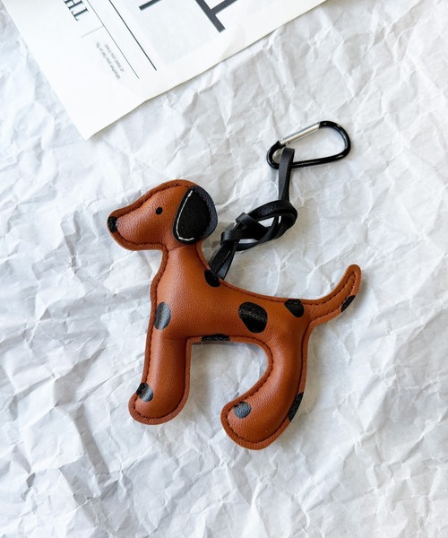 NOLITA LABORATORY（ノリータラボラトリー）の「【 NOLITA / ノリータ 】カラナビ付 ダルメシアンモチーフ レザーバッグチャーム キーホルダー 犬 キーリング（チャーム・レディース・グレー/ベージュ/ホワイト/ブラウン・FREE）」の10枚目の写真