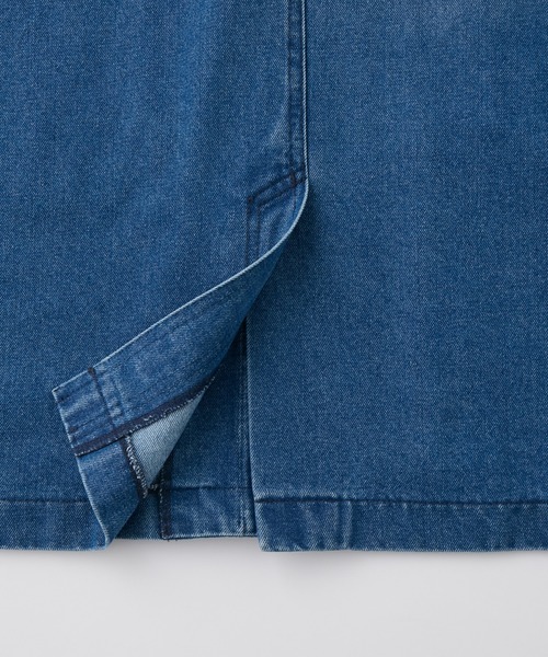 MONO-MART（モノマート）の「【anyway.シリーズ】配色襟デニムファティーグ（洗える）ジャケット〈セットアップ対応〉（デニムジャケット・レディース・ブラック/ライトベージュ/ブルー/ブラウン/インディゴブルー・M/L）」の11枚目の写真