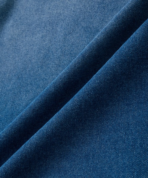 MONO-MART（モノマート）の「【anyway.シリーズ】配色襟デニムファティーグ（洗える）ジャケット〈セットアップ対応〉（デニムジャケット・レディース・ブラック/ライトベージュ/ブルー/ブラウン/インディゴブルー・M/L）」の12枚目の写真