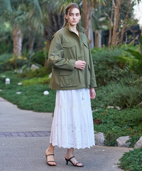 DRESSTERIOR(ドレステリア)の「【ウォッシャブル】コンパクトコットンミリタリーブルゾン(ブルゾン・レディース・ネイビー/オリーブ・34/36/38)」の5枚目の写真