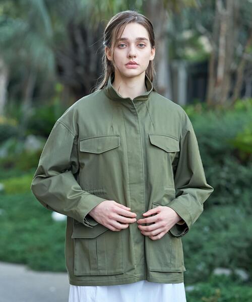 DRESSTERIOR(ドレステリア)の「【ウォッシャブル】コンパクトコットンミリタリーブルゾン(ブルゾン・レディース・ネイビー/オリーブ・34/36/38)」の8枚目の写真