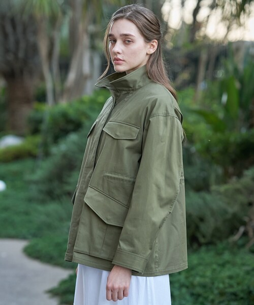 DRESSTERIOR(ドレステリア)の「【ウォッシャブル】コンパクトコットンミリタリーブルゾン(ブルゾン・レディース・ネイビー/オリーブ・34/36/38)」の9枚目の写真