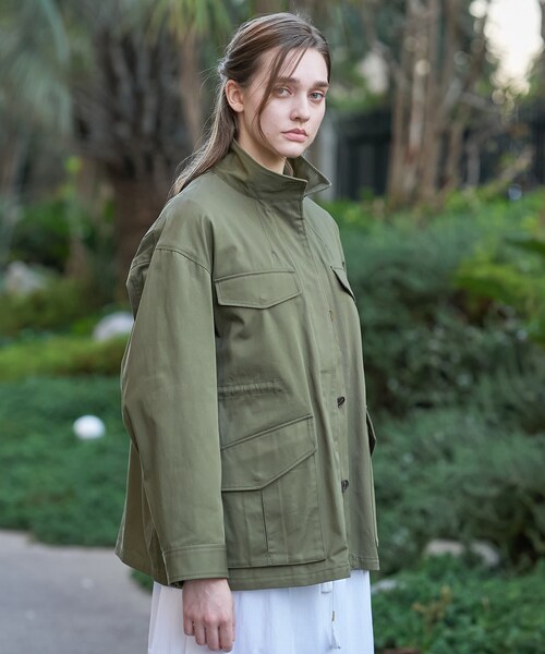 DRESSTERIOR(ドレステリア)の「【ウォッシャブル】コンパクトコットンミリタリーブルゾン(ブルゾン・レディース・ネイビー/オリーブ・34/36/38)」の10枚目の写真