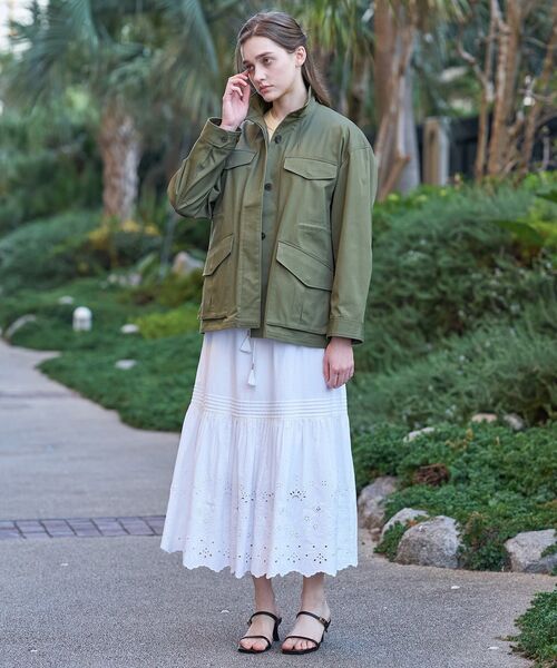 DRESSTERIOR(ドレステリア)の「【ウォッシャブル】コンパクトコットンミリタリーブルゾン(ブルゾン・レディース・ネイビー/オリーブ・34/36/38)」の12枚目の写真