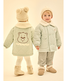 CAREBEARS（ケアベア）の「暖かいウールカラーキルティングジャケット（ブルゾン）」
