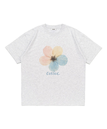 ビューティフラワー半袖Tシャツ (ライトグレー)