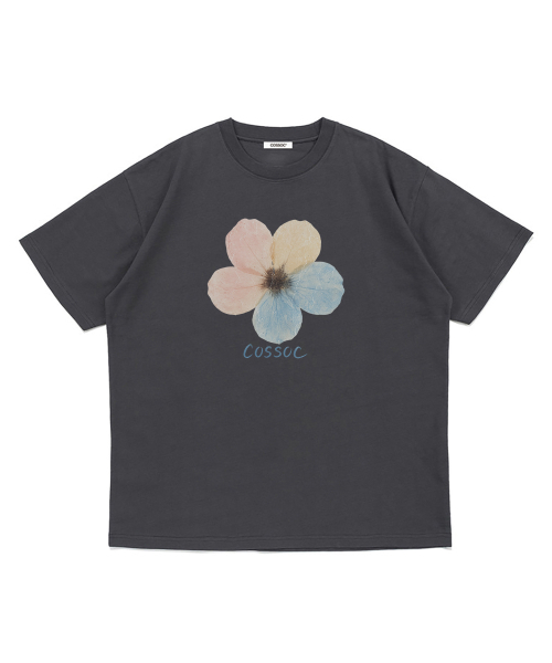 COSO(コソ)の「ビューティフラワー半袖Tシャツ (ライトグレー)(Tシャツ/カットソー・レディース・ライトグレー・S/M/L)」の2枚目の写真