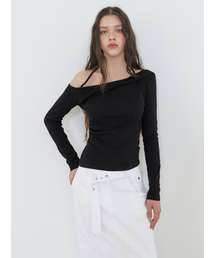 Twisted Halter T-Shirt, Black