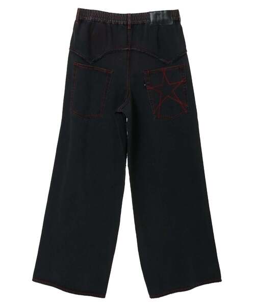 CONVERSE TOKYO（コンバーストウキョウ）の「DENIM SWITCHING WIDE PANTS（デニムパンツ・レディース・インディゴブルー/ブラック・MEDIUM/SMALL）」の14枚目の写真