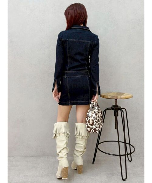 EVRIS(エヴリス)の「ストレッチデニムシャツミニワンピース(ワンピース・レディース・ブルー/インディゴブルー・SMALL/MEDIUM)」の19枚目の写真