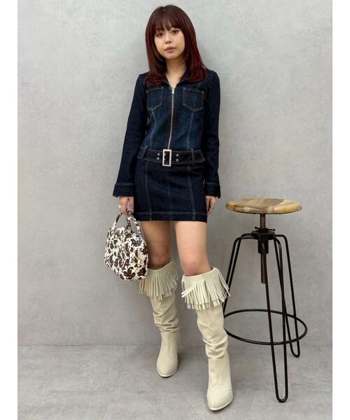 EVRIS(エヴリス)の「ストレッチデニムシャツミニワンピース(ワンピース・レディース・ブルー/インディゴブルー・SMALL/MEDIUM)」の17枚目の写真