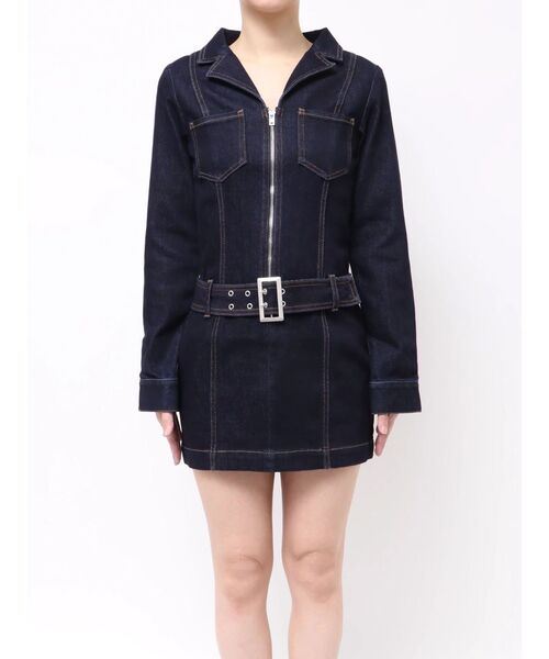 EVRIS(エヴリス)の「ストレッチデニムシャツミニワンピース(ワンピース・レディース・ブルー/インディゴブルー・SMALL/MEDIUM)」の15枚目の写真