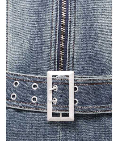 EVRIS(エヴリス)の「ストレッチデニムシャツミニワンピース(ワンピース・レディース・ブルー/インディゴブルー・SMALL/MEDIUM)」の6枚目の写真