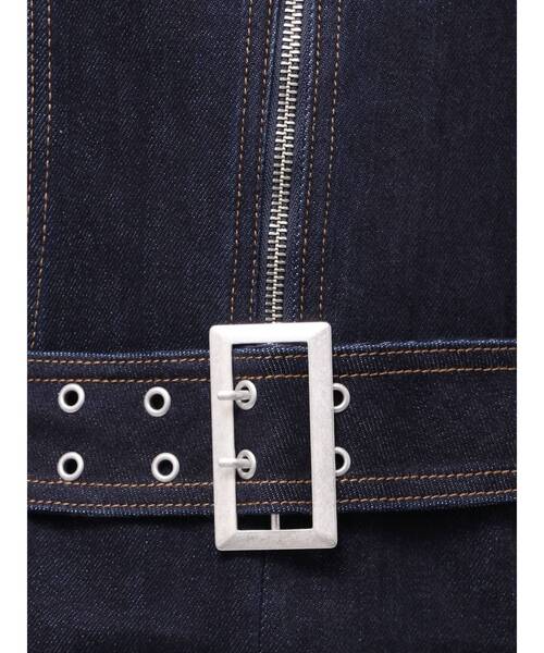 EVRIS(エヴリス)の「ストレッチデニムシャツミニワンピース(ワンピース・レディース・ブルー/インディゴブルー・SMALL/MEDIUM)」の5枚目の写真