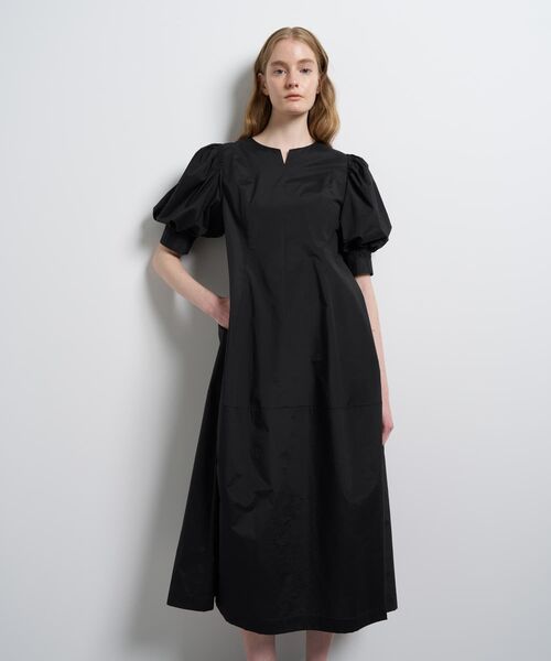 LANVIN en Bleu(ランバンオンブルー)の「タイプライターパフスリーブワンピース(ワンピース・レディース・ブラック/カーキ・36/38)」の14枚目の写真