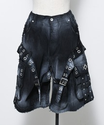 REFLEM/レフレム　顔料加工デニムハーフパンツ　ブラック　1点 ブランド古着】REFLEM｜レフレムのデニムパンツ（ブラック/黒色系