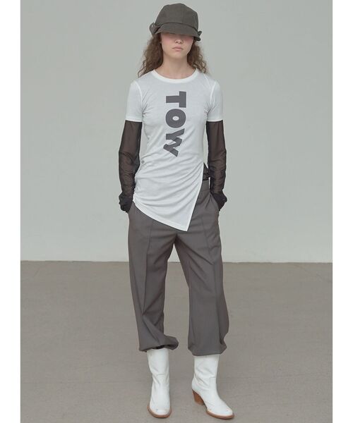 OPEN Yy（オープンワイワイ）の「【Geek Office / ギークオフィス】OPEN YY /  TOYY SIDE SLIT TEE（Tシャツ/カットソー・レディース・ホワイト・SMALL）」の2枚目の写真