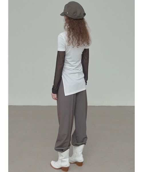 OPEN Yy（オープンワイワイ）の「【Geek Office / ギークオフィス】OPEN YY /  TOYY SIDE SLIT TEE（Tシャツ/カットソー・レディース・ホワイト・SMALL）」の3枚目の写真