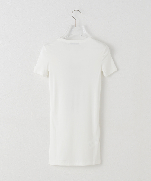 OPEN Yy（オープンワイワイ）の「【Geek Office / ギークオフィス】OPEN YY /  TOYY SIDE SLIT TEE（Tシャツ/カットソー・レディース・ホワイト・SMALL）」の5枚目の写真
