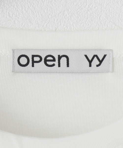 OPEN Yy（オープンワイワイ）の「【Geek Office / ギークオフィス】OPEN YY /  TOYY SIDE SLIT TEE（Tシャツ/カットソー・レディース・ホワイト・SMALL）」の8枚目の写真
