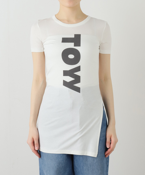 OPEN Yy（オープンワイワイ）の「【Geek Office / ギークオフィス】OPEN YY /  TOYY SIDE SLIT TEE（Tシャツ/カットソー・レディース・ホワイト・SMALL）」の11枚目の写真