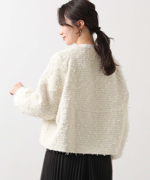 Gready Brilliant(グレディブリリアン)の「LUリボンツイードジャケット(その他アウター・レディース・アイボリー/ブラック・38)」の9枚目の写真