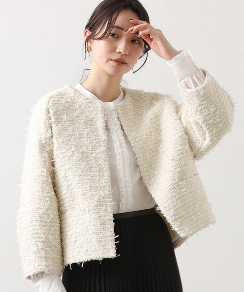 Gready Brilliant(グレディブリリアン)の「LUリボンツイードジャケット(その他アウター・レディース・アイボリー/ブラック・38)」の10枚目の写真