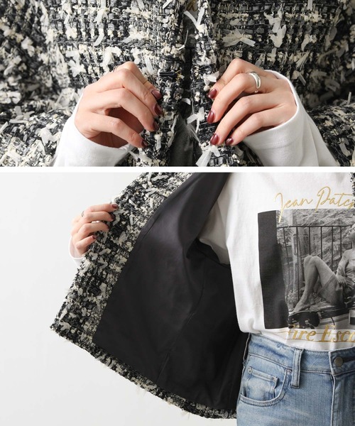 LUリボンツイードジャケット（その他アウター）｜Gready Brilliant