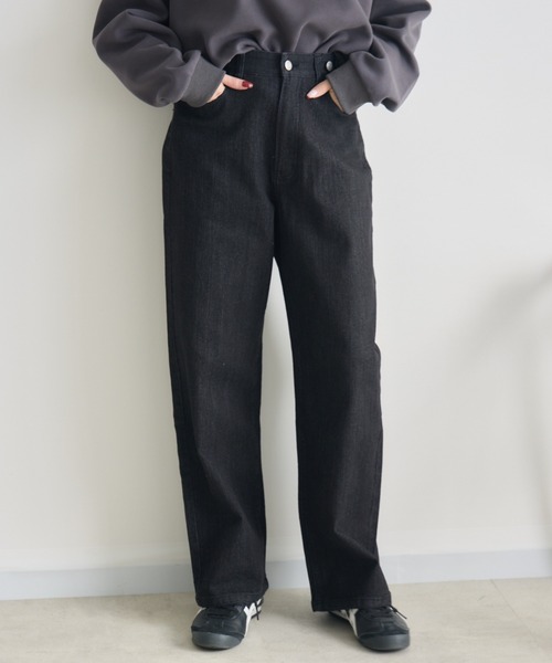 RU.TI.LE(ルチル)の「【RU.TI.LE】ウエストゴムストレッチ付きストレートデニム(デニムパンツ・レディース・グレー/ネイビー/ブラック・LARGE/MEDIUM)」の2枚目の写真