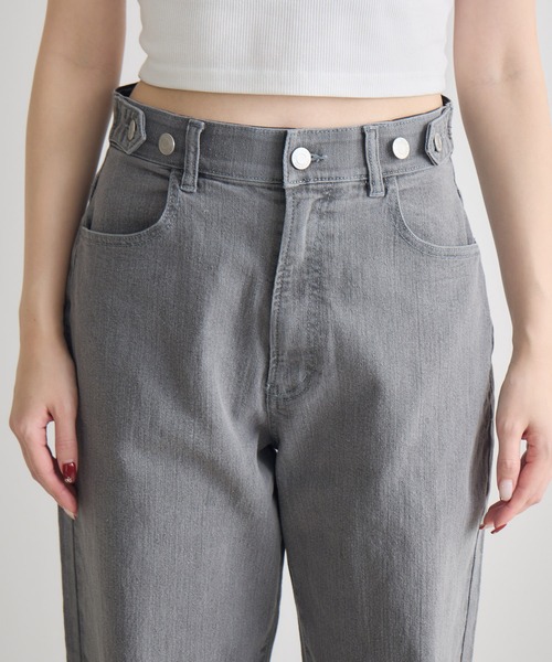 RU.TI.LE(ルチル)の「【RU.TI.LE】ウエストゴムストレッチ付きストレートデニム(デニムパンツ・レディース・グレー/ネイビー/ブラック・LARGE/MEDIUM)」の21枚目の写真