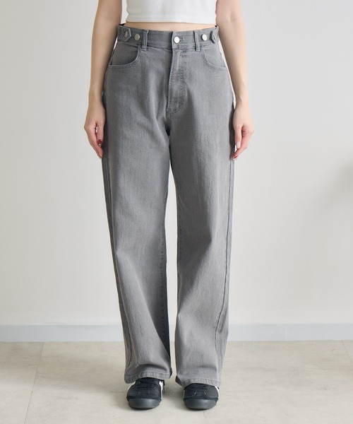 RU.TI.LE(ルチル)の「【RU.TI.LE】ウエストゴムストレッチ付きストレートデニム(デニムパンツ・レディース・グレー/ネイビー/ブラック・LARGE/MEDIUM)」の18枚目の写真
