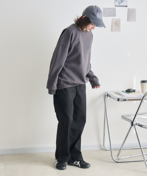 RU.TI.LE(ルチル)の「【RU.TI.LE】ウエストゴムストレッチ付きストレートデニム(デニムパンツ・レディース・グレー/ネイビー/ブラック・LARGE/MEDIUM)」の6枚目の写真