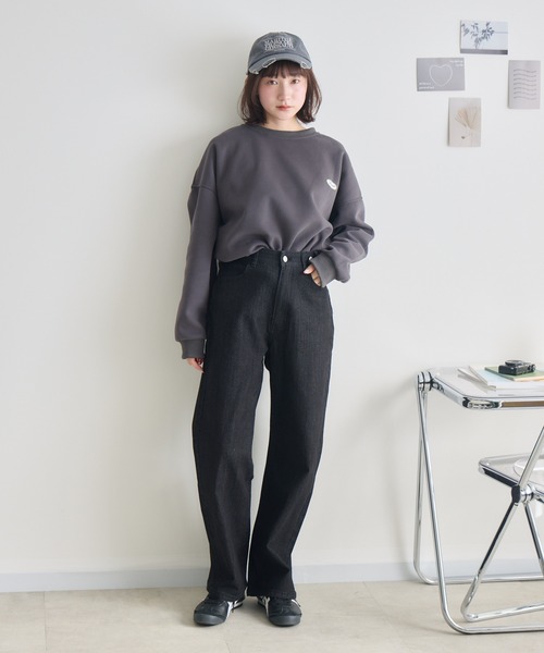 RU.TI.LE(ルチル)の「【RU.TI.LE】ウエストゴムストレッチ付きストレートデニム(デニムパンツ・レディース・グレー/ネイビー/ブラック・LARGE/MEDIUM)」の4枚目の写真