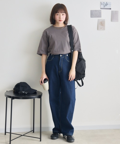 RU.TI.LE(ルチル)の「【RU.TI.LE】ウエストゴムストレッチ付きストレートデニム(デニムパンツ・レディース・グレー/ネイビー/ブラック・LARGE/MEDIUM)」の10枚目の写真