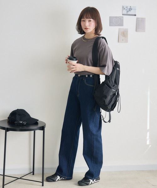 RU.TI.LE(ルチル)の「【RU.TI.LE】ウエストゴムストレッチ付きストレートデニム(デニムパンツ・レディース・グレー/ネイビー/ブラック・LARGE/MEDIUM)」の11枚目の写真