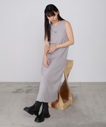 【forksy.】カップ付き ラメリブ アメスリワンピース