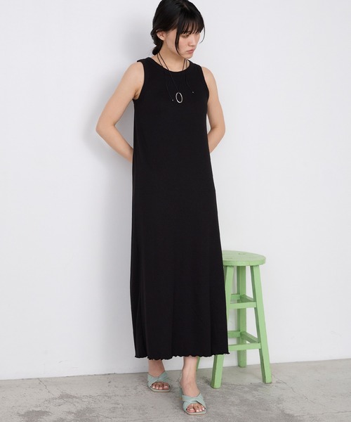 forksy.(フォルクシー)の「【forksy.】カップ付き ラメリブ アメスリワンピース(ワンピース・レディース・杢グレー/ブラック/ブラウン/ブルー・M/L)」の15枚目の写真