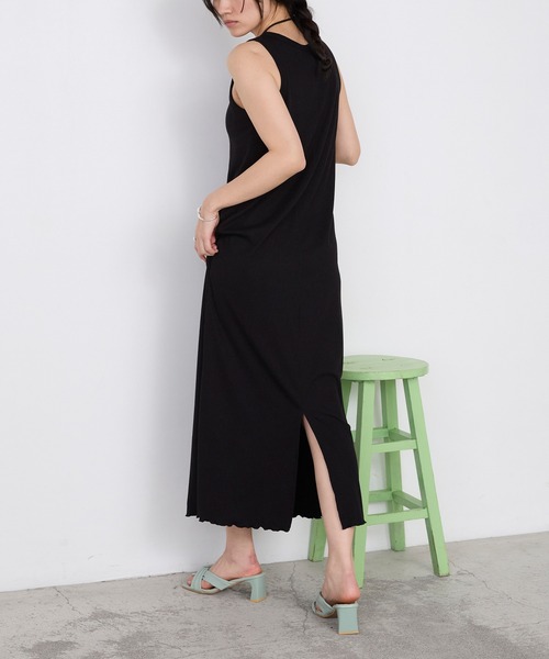 forksy.(フォルクシー)の「【forksy.】カップ付き ラメリブ アメスリワンピース(ワンピース・レディース・杢グレー/ブラック/ブラウン/ブルー・M/L)」の16枚目の写真