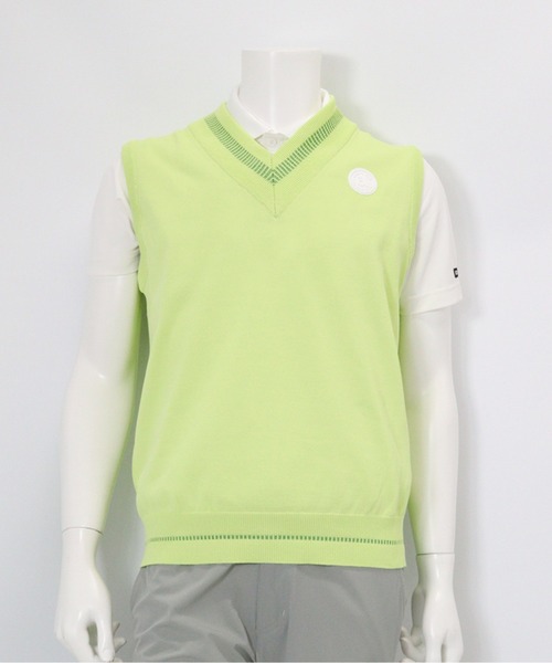 archivio(アルチビオ)の「<MENS>コットン混Vネックラインベスト(ベスト・メンズ・ネイビー/イエロー/ホワイト・L/M)」の1枚目の写真