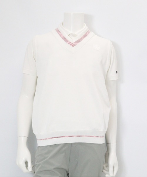 archivio(アルチビオ)の「<MENS>コットン混Vネックラインベスト(ベスト・メンズ・ネイビー/イエロー/ホワイト・L/M)」の17枚目の写真
