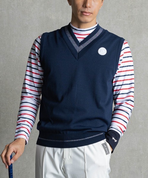 archivio(アルチビオ)の「<MENS>コットン混Vネックラインベスト(ベスト・メンズ・ネイビー/イエロー/ホワイト・L/M)」の19枚目の写真
