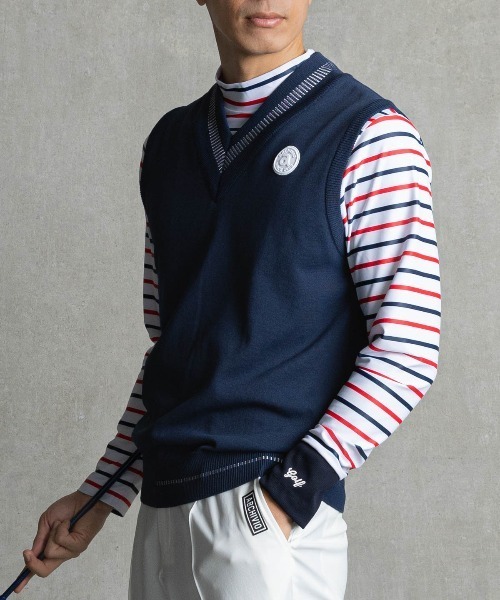 archivio(アルチビオ)の「<MENS>コットン混Vネックラインベスト(ベスト・メンズ・ネイビー/イエロー/ホワイト・L/M)」の20枚目の写真