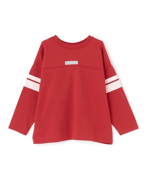 b・ROOM(ビールーム)の「【防汚・速乾・型崩れしない】【どちらが前でもOK】【ムテキT】ナンバリングTシャツ(Tシャツ/カットソー・キッズ・アイボリー/グリーン系その他/レッド系その他/レンガ/ネイビー・110cm/130cm/100cm/150cm/120cm/140cm)」の7枚目の写真