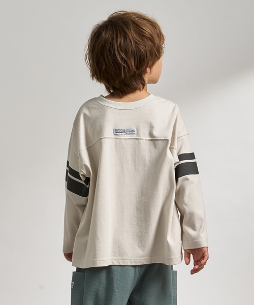 b・ROOM(ビールーム)の「【防汚・速乾・型崩れしない】【どちらが前でもOK】【ムテキT】ナンバリングTシャツ(Tシャツ/カットソー・キッズ・アイボリー/グリーン系その他/レッド系その他/レンガ/ネイビー・110cm/130cm/100cm/150cm/120cm/140cm)」の11枚目の写真