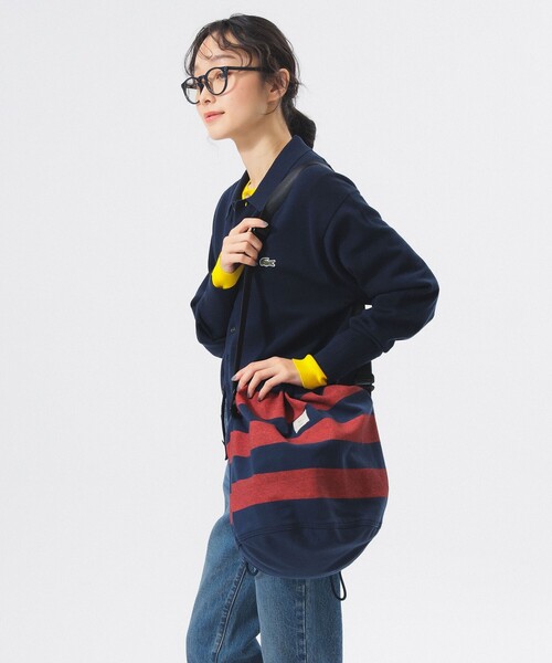 BEAMS BOY（ビームスボーイ）の「【別注】N,P,E / ボーダー カットソー ペイシェントバッグ L（ショルダーバッグ・レディース・ブラウン系その他/ブルー系その他/ベージュ系その他/ネイビー系・ONE SIZE）」の4枚目の写真