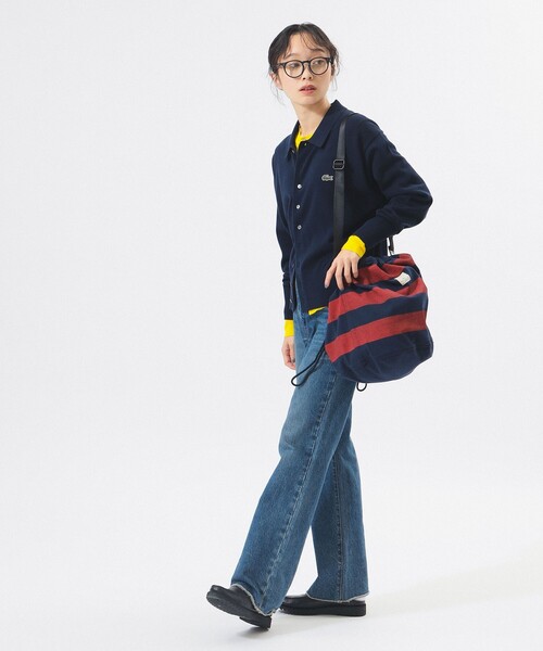 BEAMS BOY（ビームスボーイ）の「【別注】N,P,E / ボーダー カットソー ペイシェントバッグ L（ショルダーバッグ・レディース・ブラウン系その他/ブルー系その他/ベージュ系その他/ネイビー系・ONE SIZE）」の7枚目の写真